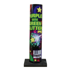 PURPLE W/ GREEN GLITTER