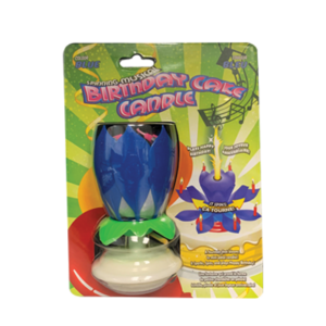 SPINNING BIRTHDAY CANDLE - BLUE