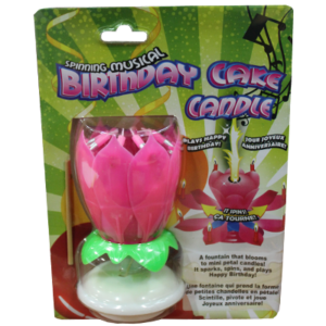 SPINNING BIRTHDAY CANDLE - PINK