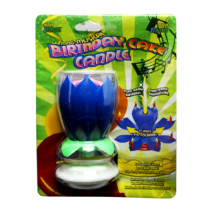 SPINNING BIRTHDAY CANDLE - BLUE